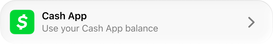 Cash App — Use your Cash App balance